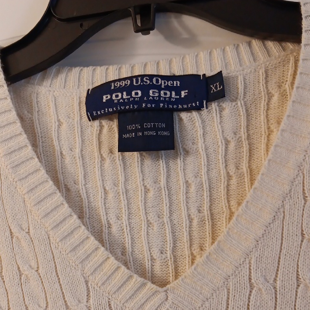 Polo by Ralph Lauren Cream V-Neck Sweater